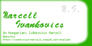 marcell ivankovics business card